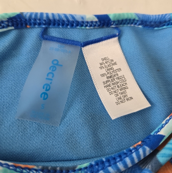 Women's Hipster Panties with Blue and Coral Seashell Design. Small. Ruffles - Picture 3 of 8